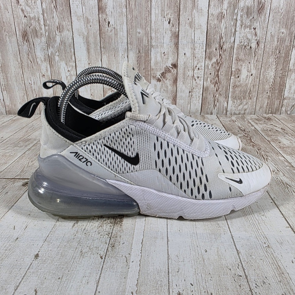 Nike Air Max 270 Womens White Black Running Shoes AH6789-100 Size 7.5